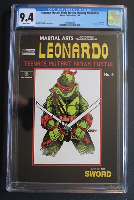 TMNT TRAINING MANUAL #5 LEONARDO Art of the SWORD 1986 Scarce