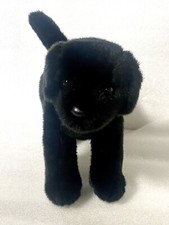 Douglas BLACK LAB Plush Dog Stuffed Animal 8  Tall 10  Long EUC