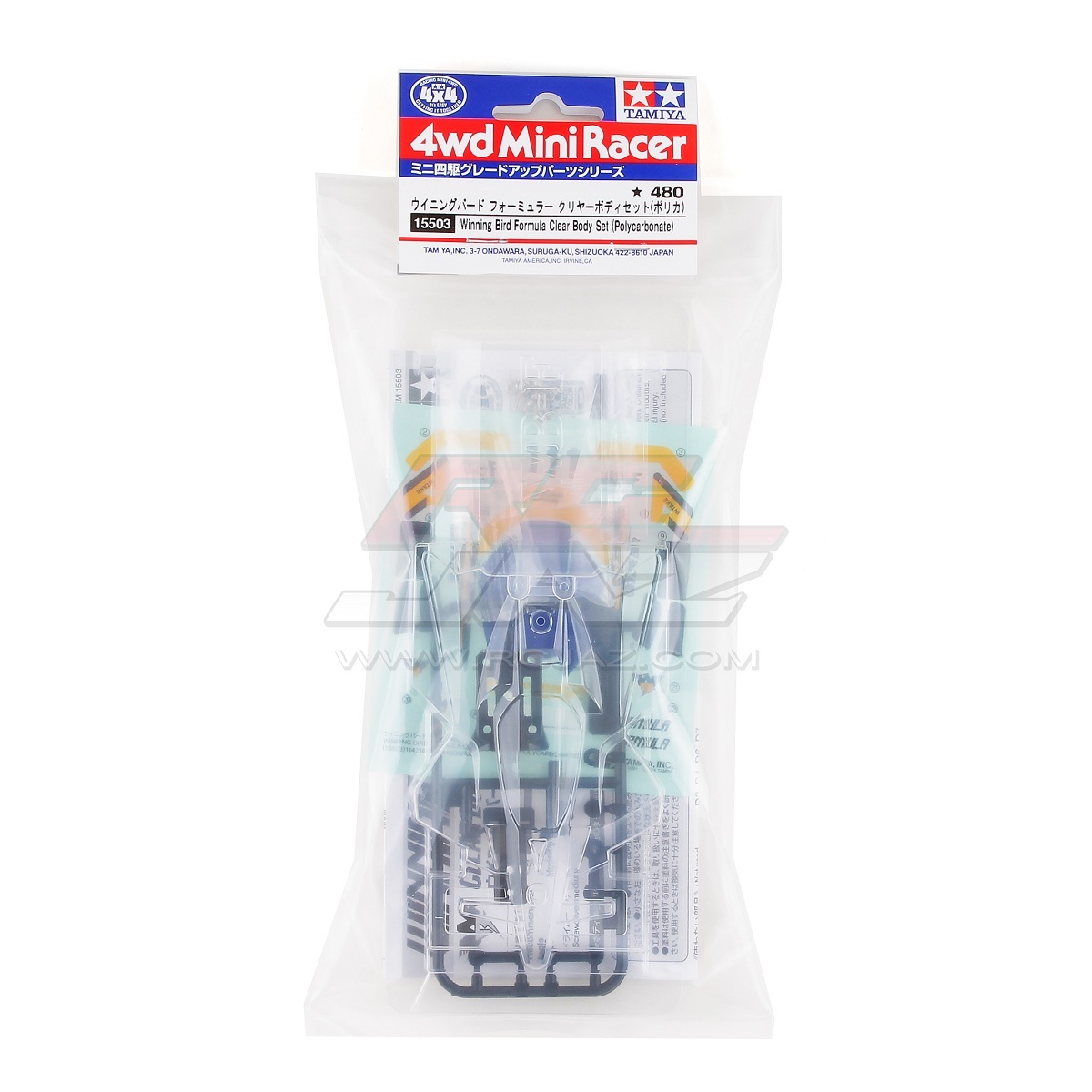 Tamiya 15503 1/32 Mini 4WD Parts JR Winning Bird Formula Clear