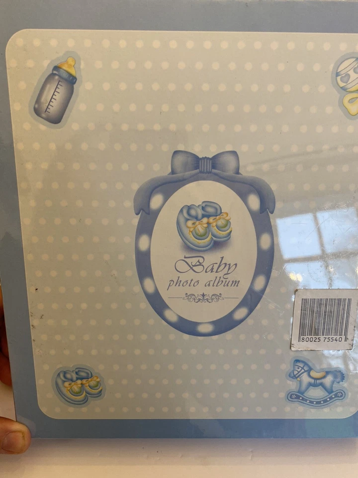 Álbum de fotos de mi primer año bebé ~ 120 4x6 nuevo niño azul Foto 3 de 3