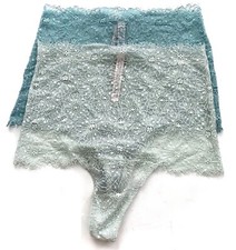 Victoria's Secret Panties Nwt Floral Lace Lot of 2 High Waist Thong Panty XS