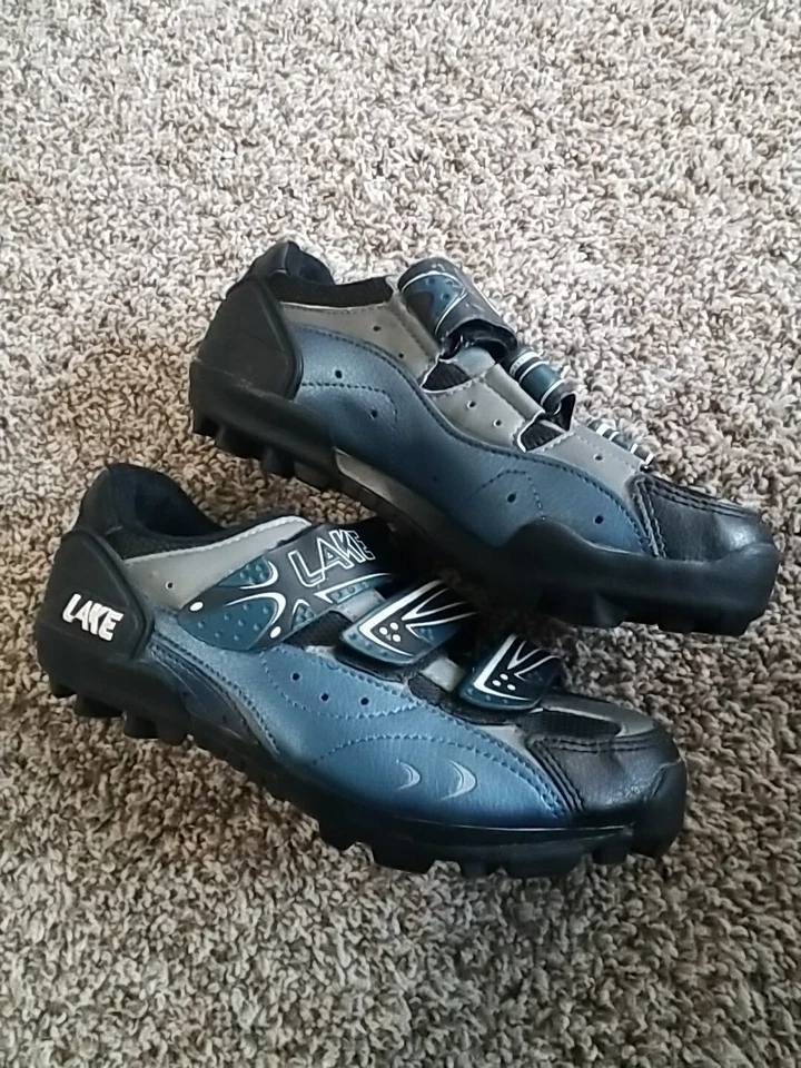 Zapatos de ciclismo Lake MX 85 DARK para hombre - negros y azules - talla EU 39 US 5,5-6. GWSB Foto 2 de 4