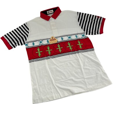 Antigua Golf Polo Shirt Mens Size L Large Playing The Golf Card Embroidered NWT