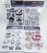 Lot of Recollections Stamps Sets: Birthday, Halloween, Spring Insects, Robots