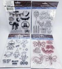 Lot of Recollections Stamps Sets: Birthday, Halloween, Spring Insects, Robots