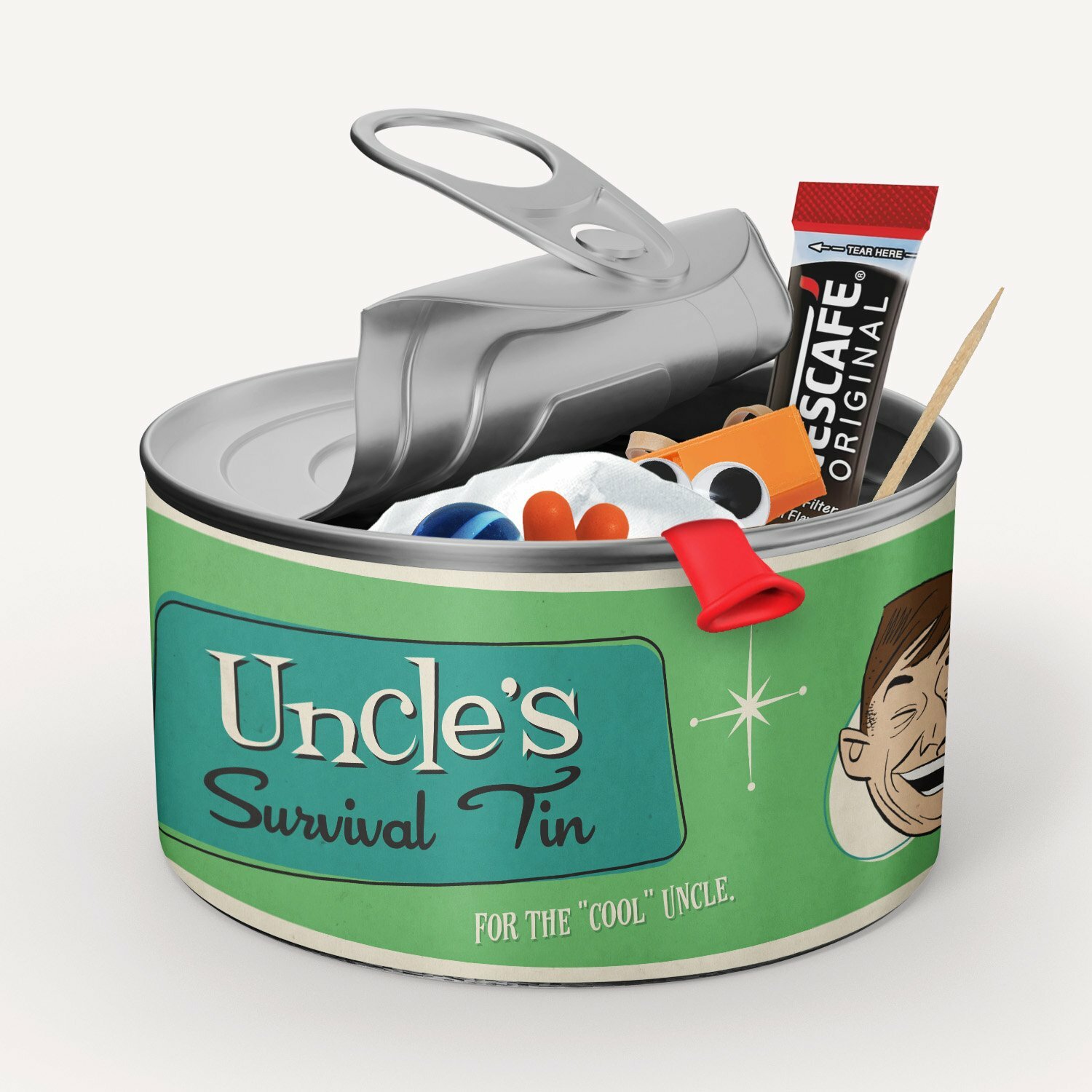Retro Style Gift For Uncle - Novelty Survival Tin, Kit - Uncle's Birthday