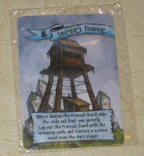 Unreal Estate game: Snipers Tower exclusive promo card from Kickstarter: Mint C.
