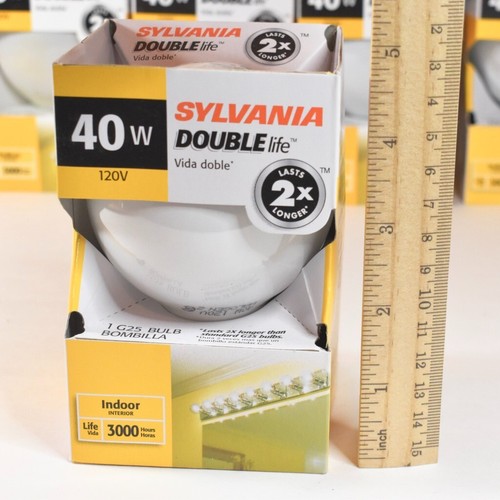 NEW Sylvania Double Life Soft White Indoor 40W 3000 Hour Light Bulbs Lot of 10 - Picture 7 of 7
