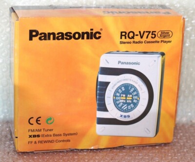 NEU STEREO CASSETTE PLAYER PANASONIC RQ-V75 NEW NO SONY WALKMAN BOX MANUAL