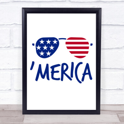 4. Juli Amerika Zitat Typogrophie Wandkunstdruck