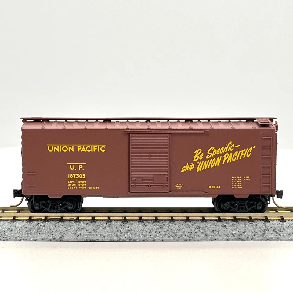 Micro-Trains escala N 20286 Union Pacific PS-1 vagón de carga de una sola puerta hasta 187305 Foto 3 de 4