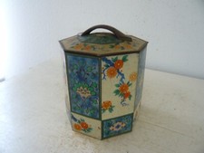 Alte Blechdose Shabby Vintage Nostalgie Brocante Landhaus Country Blumenmotiv