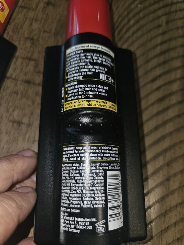 Champú cafeína Alpecin CTX SPORT 3x250ml con taurina y micronutrientes Foto 3 de 3