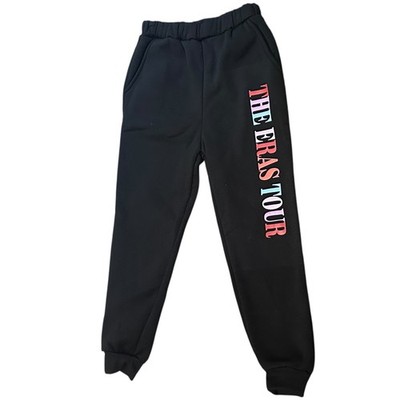 Taylor Swift Eras Tour Sweatpants Black Joggers Concert Merch Youth Small