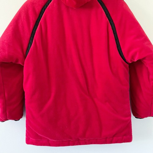 Vtg Nike Jacket Boys Large 14-16 Black Red Reversible Hooded Coat Youth Gray Tag - Picture 19 of 23