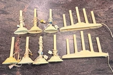 Vintage Electric Candles/Candloiers (7) 1-light candles & (2) 5-light candloiers