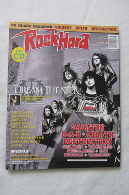 Rock Hard Magazin Juli 2019 incl. CD, Dream Theater, Megadeth, Rammstein, Anvil