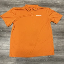 Whataburger Shirt Mens Large Orange Short Sleeve Polo Pullover Work Employee