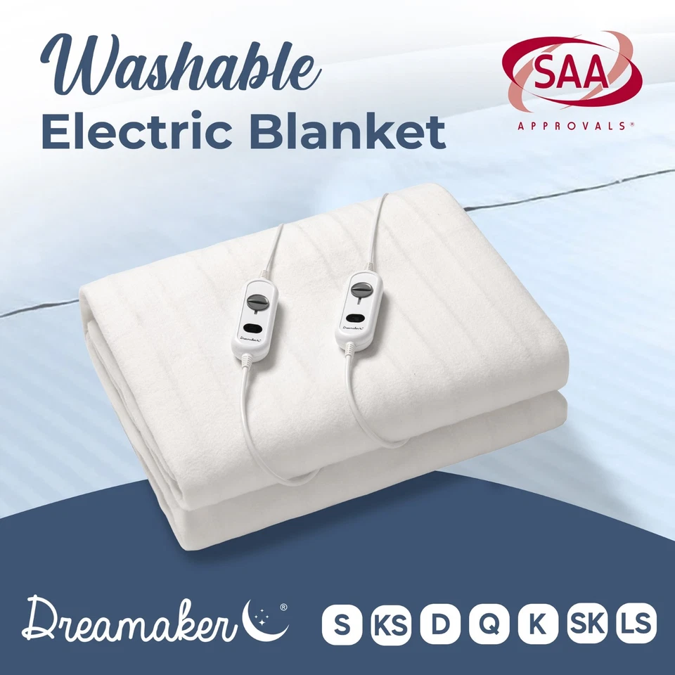 Electric Blanket Fully Fitted Washable Heated Underlay Single Double Queen King
