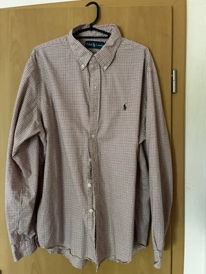 Ralph Lauren Herren Hemd XL Custom Fit Rot Weiß Kariert - Bild 1 von 3