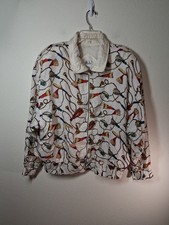 VTG Bocoo Track Suit 100 Silk Jacket Pants 80-90s Windbreaker Y2K Granny Sz XL