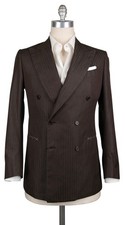 Luigi Borrelli Brown Wool Striped Sportcoat - 40/50 - LBSPT512502339 