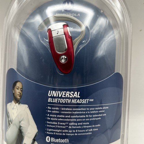 Motorola H500 Bluetooth Headset Wireless Earpiece Hands-Free Pink Brand New - Picture 2 of 8