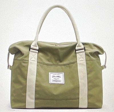 Mr. MRS Reisetasche Weekender grün/beige Polyester 30 39 L leicht ohne Rollen