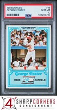 1981 DRAKE'S #18 GEORGE FOSTER REDS PSA 10