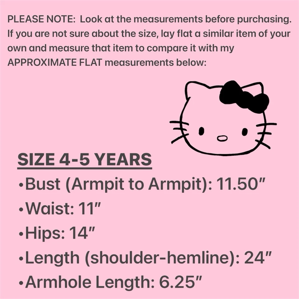 Niñas 4-5 Años Vestido Camisón Encubrimiento Hello Kitty Tanque Suave VIAJEROS Foto 3 de 4