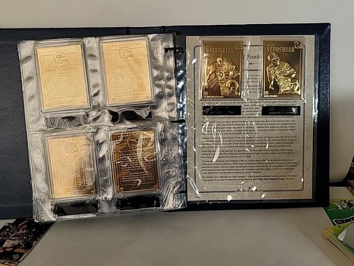 Danbury Mint 22 kt Gold Football Cards #1-50 Cards Complete Set Mint Condition - Picture 14 of 16