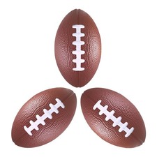 3 Pack of Mini Foam Footballs for Kids - Small, Tiny Football 4.75" in Length