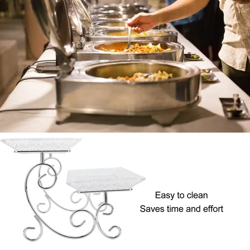 2 Tier Glass Display Tray for Cakes & Desserts - Elegant & Durable - Picture 3 of 17