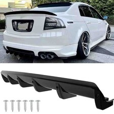 For Acura Tl 2004-08 Gloss Black Rear Bumper Diffuser Spoiler Splitter Lip 6 Fin For Acura Tl 2004-08 Gloss Black Rear Bumper Diffuser Spoiler Splitter Lip 6 Fin