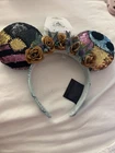 Disney Parks Sally Patchwork Ears Nightmare Before Christmas Sequined Flowers