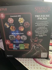 Stranger Things Treasure Packs random D20 Coin/Dice/pouch x25 packs in each box