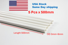 5x 500mm White ABS Round Hollow Tube 3mm-8mm ...