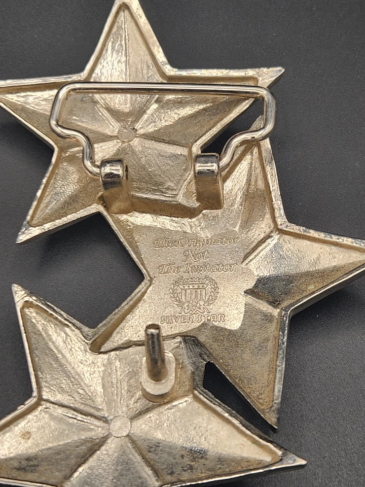 Vintage TriStar Belt Buckle Cowboy Silver Metal Western Rodeo Women Men Fashion - Image 4 of 4