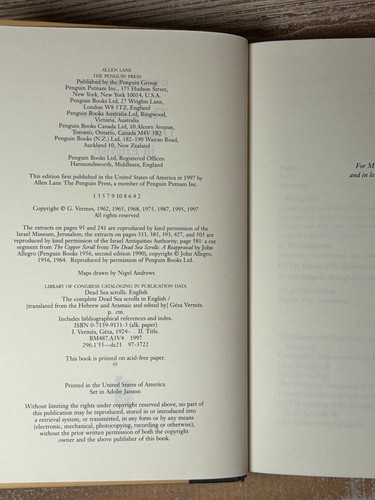 Complete Dead Sea Scrolls in English by Geza Vermes 1997 Hardcover - Picture 11 of 15