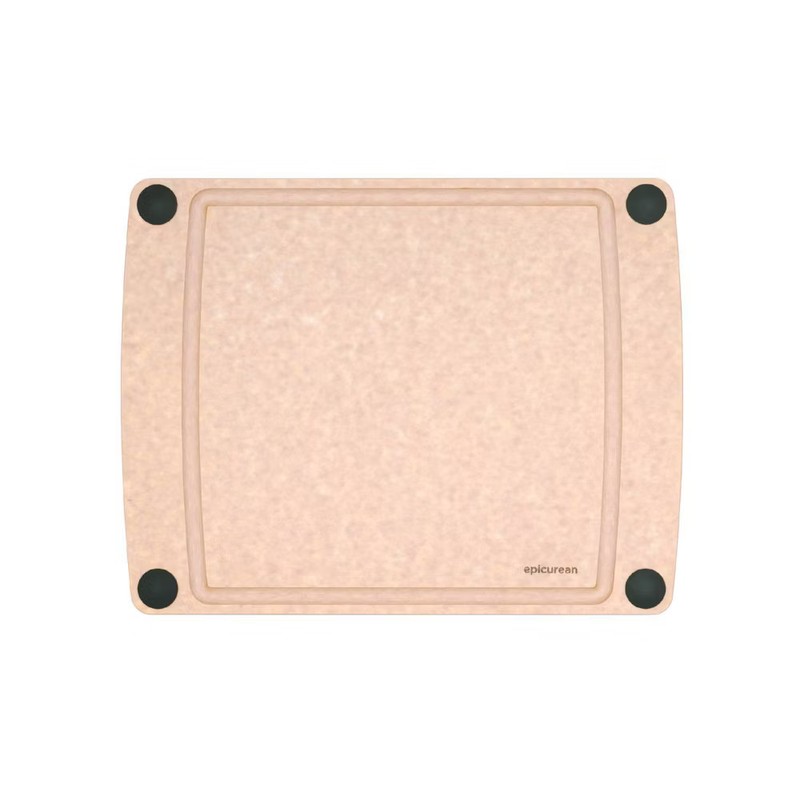 Epicurean 13.5"x10.5" All-in-One Natural with Black Button Cutting Board