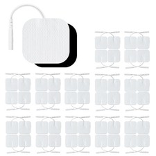 48 Pack 2 inch x 2 inch Large Tens Unit Electrode Pads White