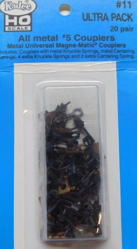 Kadee 11 HO Pack #5 Metal Couplers Bulk Pack (10 Packs of 20 Pairs) - Picture 2 of 2