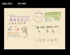 Suwon Hwaseong Castle, Beacon Mound,World Heritage,Tourism,Korea Postal Card,PSC