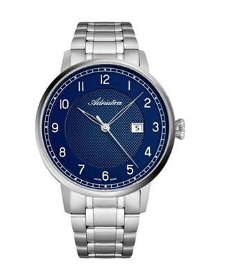 ADRIATICA Men Automatic Casual Watch Classic Dress Blue Dial Waterproof Swiss