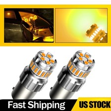 2/4X 1156 7506 BA15S Amber LED Turn Signal Light Bulbs 2400LM High Power