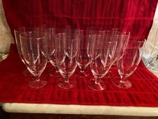 Set of 12 gently used clear glass 16 oz Iced Tea Goblets 