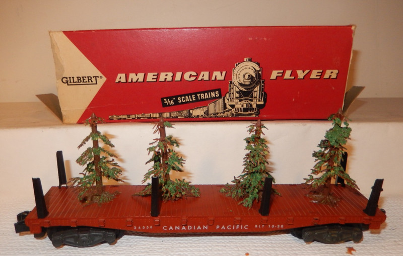 American Flyer NEW?  Extremely Rare 24558 Canadian Pacific Christmas Tree Car OB