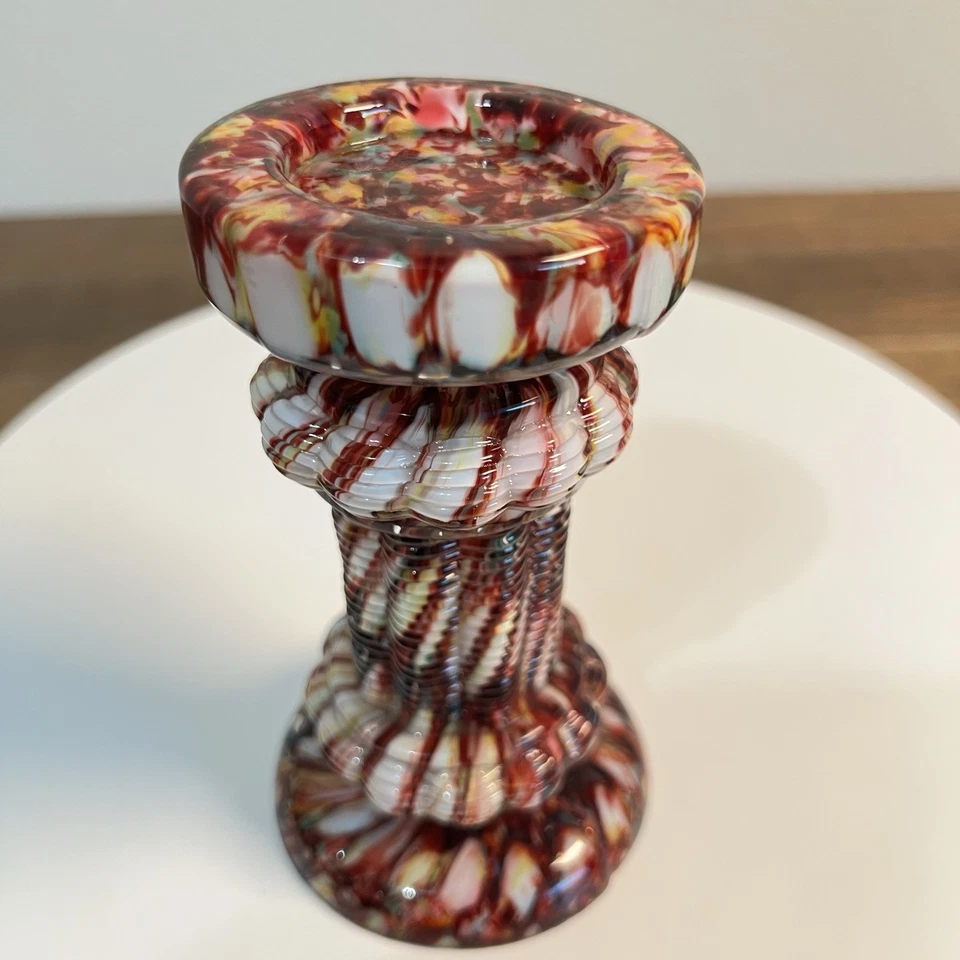 Bohemian Czech Franz Welz Art Glass Tutti Fruitti Spatter Cased Vase - Image 3 of 4