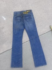 Women  s Y2k Von Dutch Flare Jeans Sz27 28x32