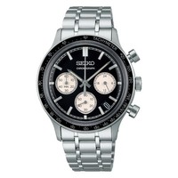 Seiko Herrenuhr Chronograph Edelstahl Datum Schwarz 5BAR SSB479P1